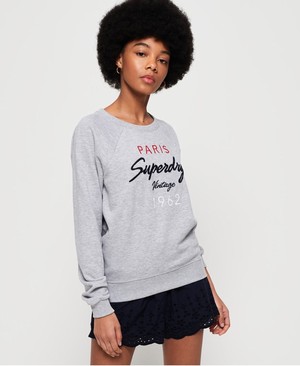 Superdry Florence Crew Női Pulóver Szürke | FKGEW4503